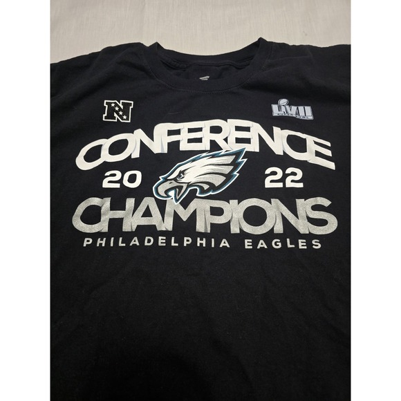 Philadelphia Eagles Shirt Mens Large NFL Football 2022 Conference Champions Tee - Picture 2 of 5